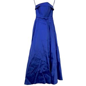 Premium quality Blue Twilled Satin Dress/ Prom Dress